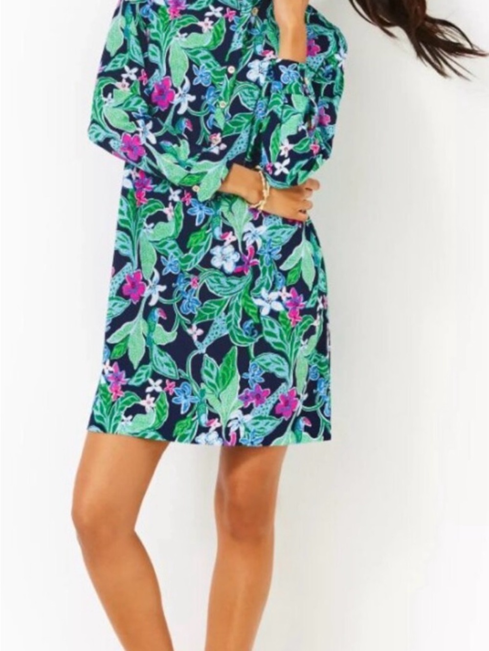 Lilly Pulitzer UPF 50+ Kindra Dress in Untamed Multi NWT Sz L